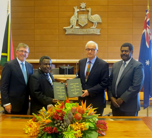 Vanuatua memorandum of understanding signing 2013