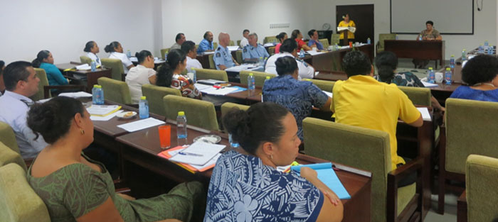 Family
Violence and Youth Justice workshop in Samoa, October 2013